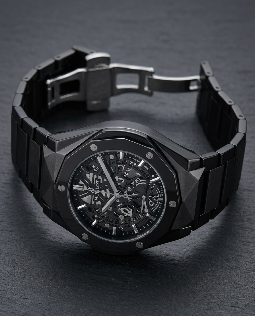 Hublot-Style Premium Men’s Watch | Stainless Steel Quartz Wrist Watch for Men Water Resistant | Model: C-5000 - Image 4